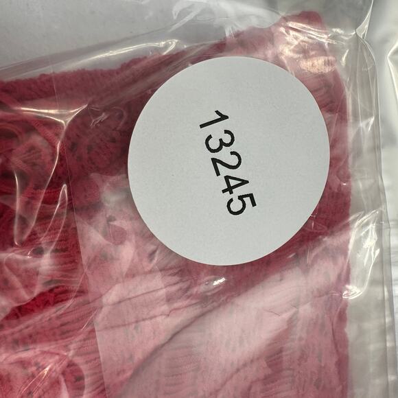 Chicos Womens Pullover Open Knit Sweater Size 3 US XL Red Fringe Beachy - Picture 6 of 6